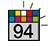 94 -Primary colours and fluorescent colours, assorted