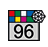 96 - Crystal colours, assorted